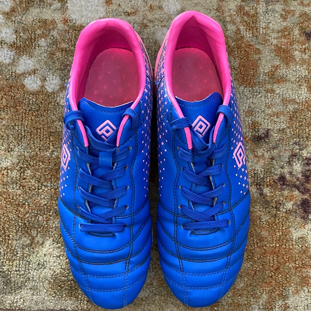 Blue and Pink Athletic Shoes